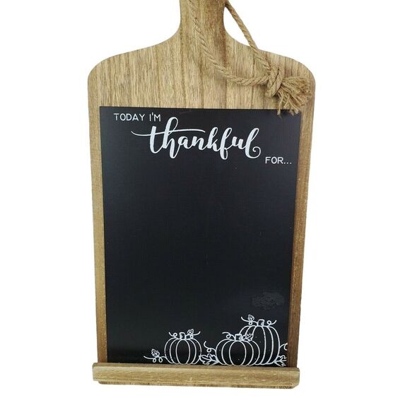 I'm Thankful For Pumpkins Fall Hanging‎ Chalkboard Sign Holiday Decor - Picture 1 of 8